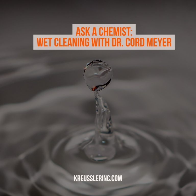 Ask a Chemist: Wet Cleaning with Dr. Cord Meyer