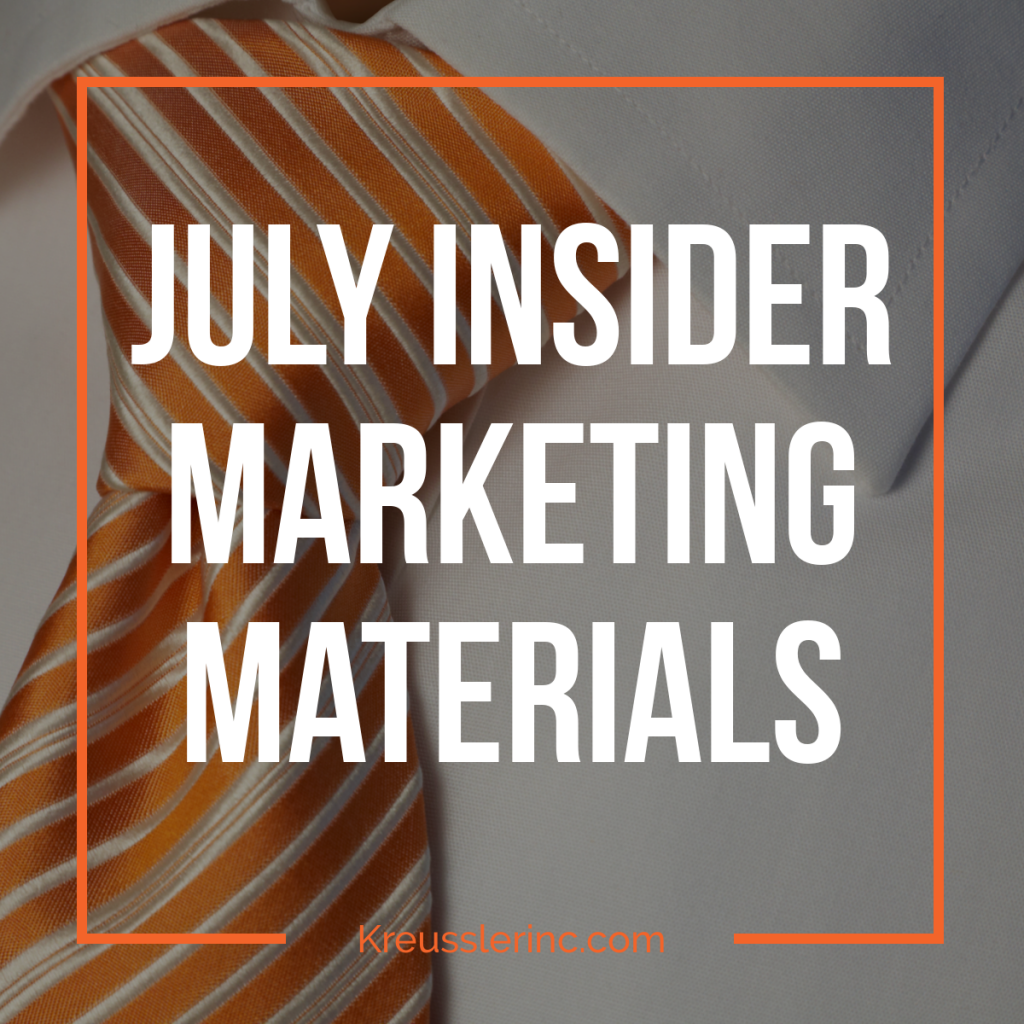 July Insider Marketing Materials