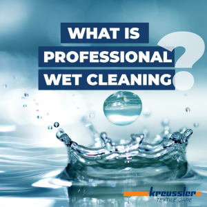 Wet cleaning is a procedure for the professional cleaning of textiles in water without using organic solvents.