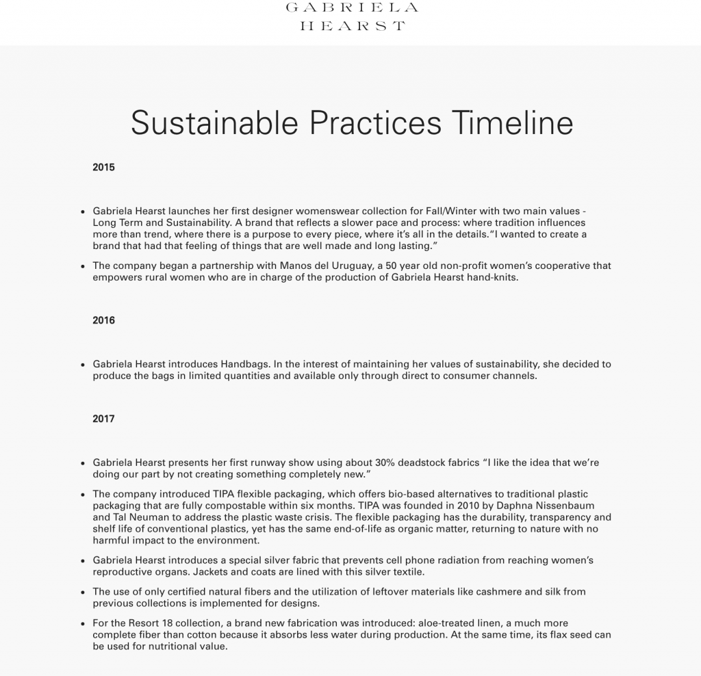 Sustainable Practices Timeline